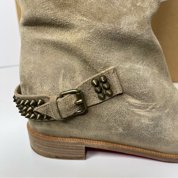 CHRISTIAN LOUBOUTIN Spiked Boots “Flat crosta” - Picture 13 of 13